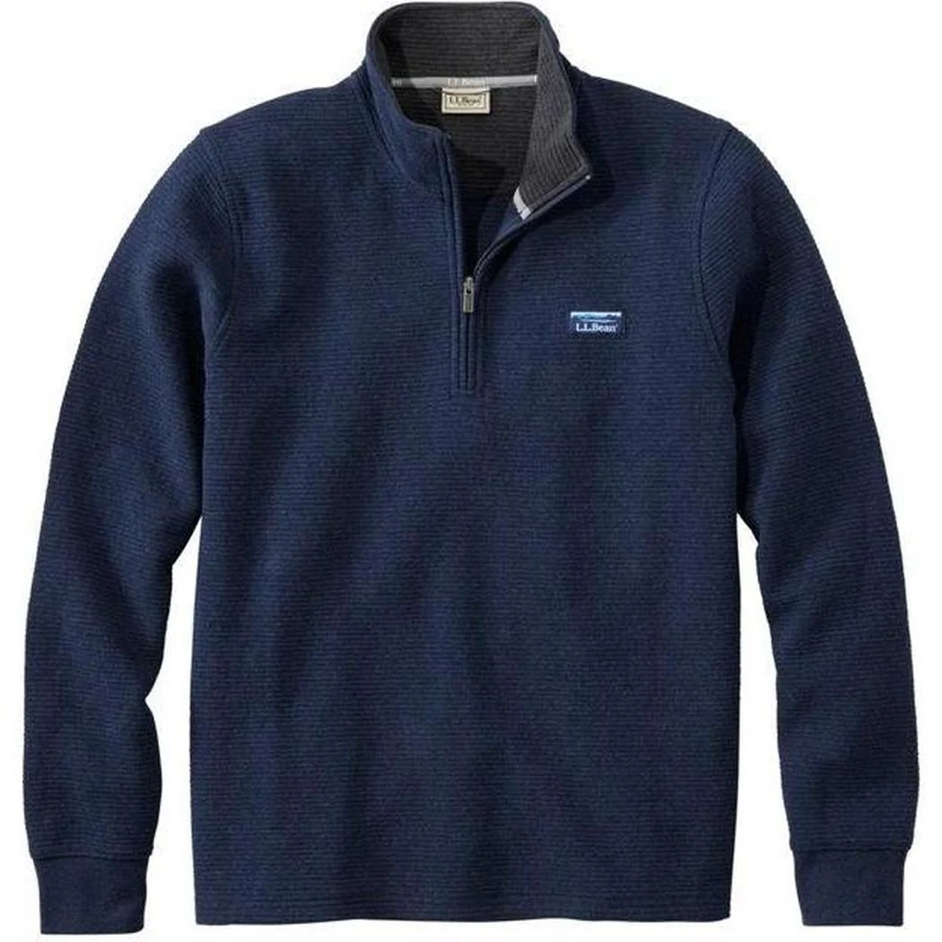 L.L.Bean Men's Lakewashed Double-Knit Quarter-Zip Long Sleeve