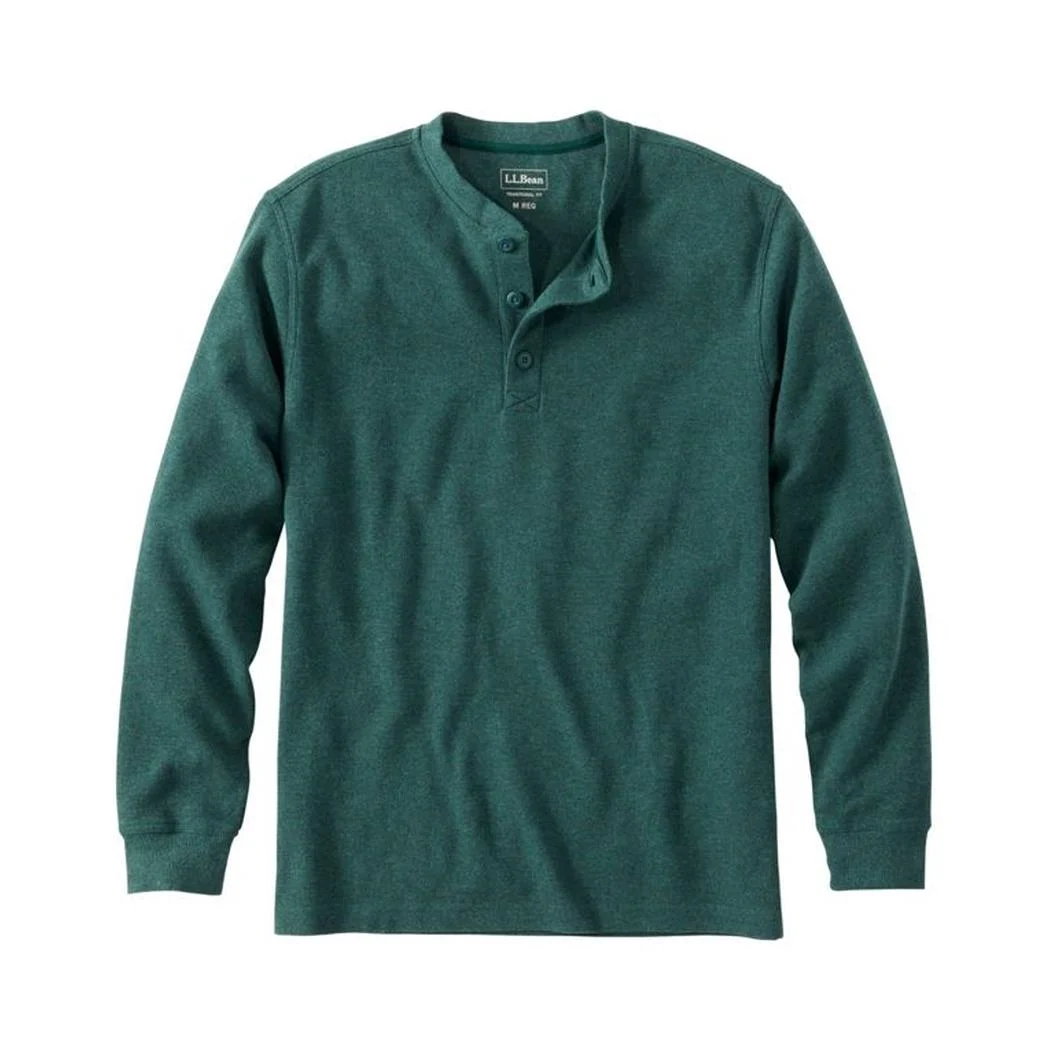 L.L.Bean Men's Unshrinkable Mini-Waffle Henley