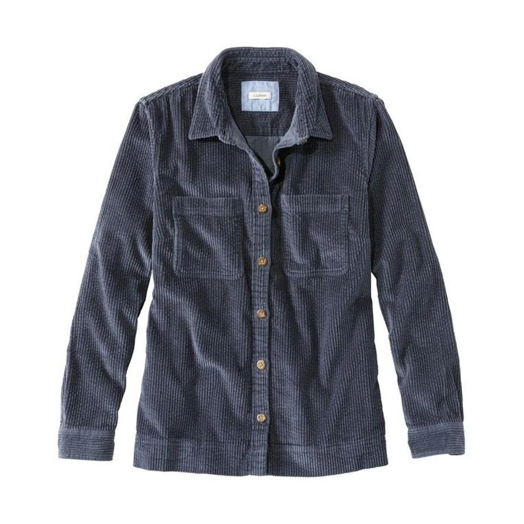 L.L.Bean Women's Comfort Corduroy Relaxed Shirt Long Sleeve