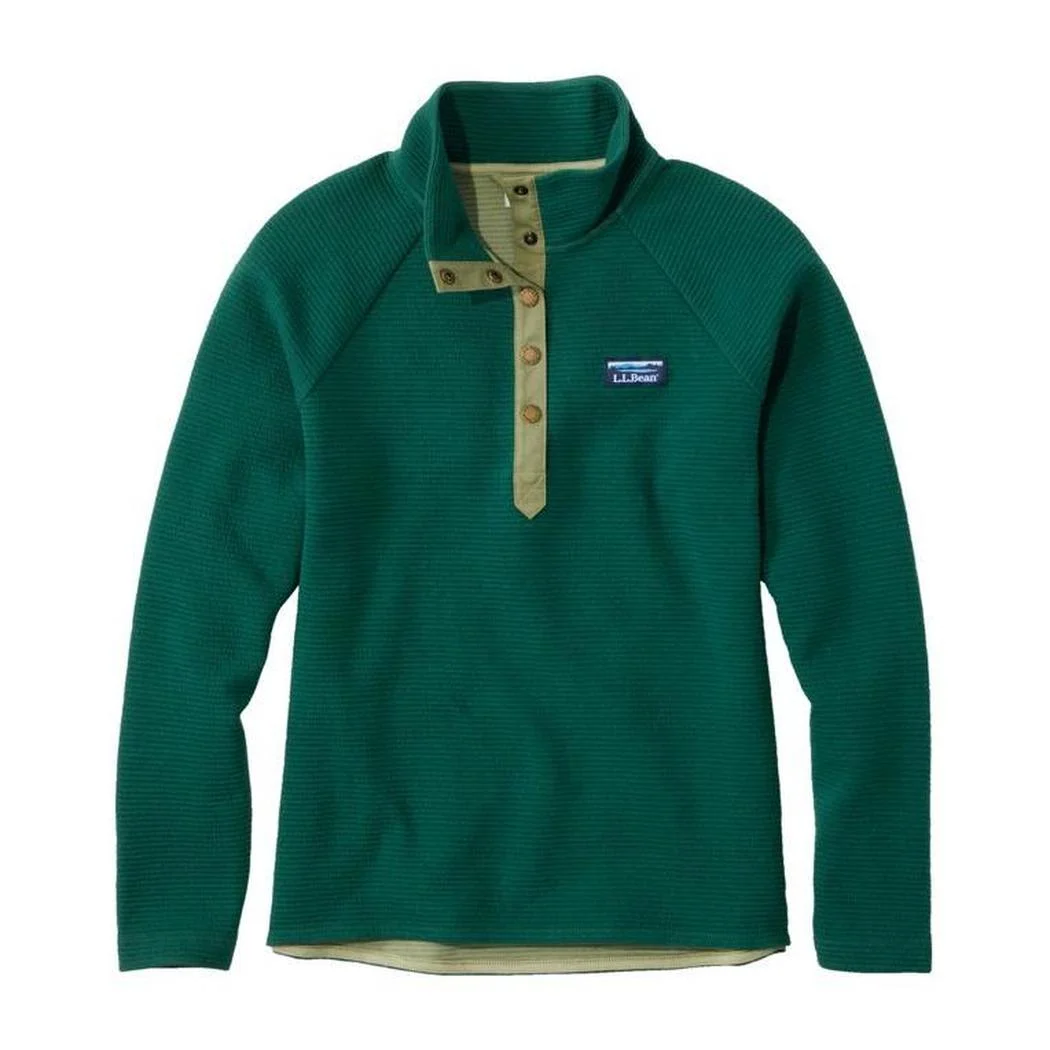 L.L.Bean Women's Lakewashed Double-Knit Quarter-Snap