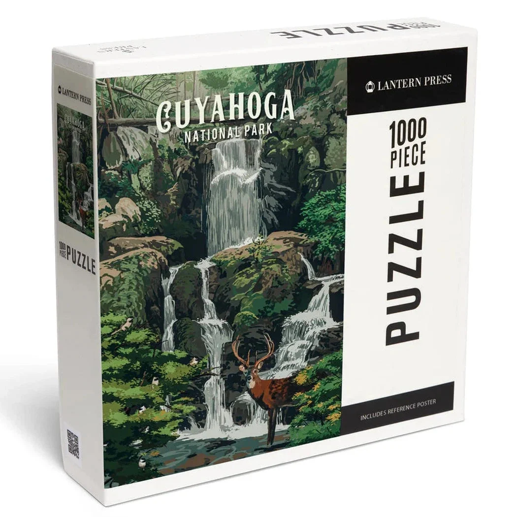 Lantern Press 1000 PIECE PUZZLE Cuyahoga Valley National Park Deer Falls