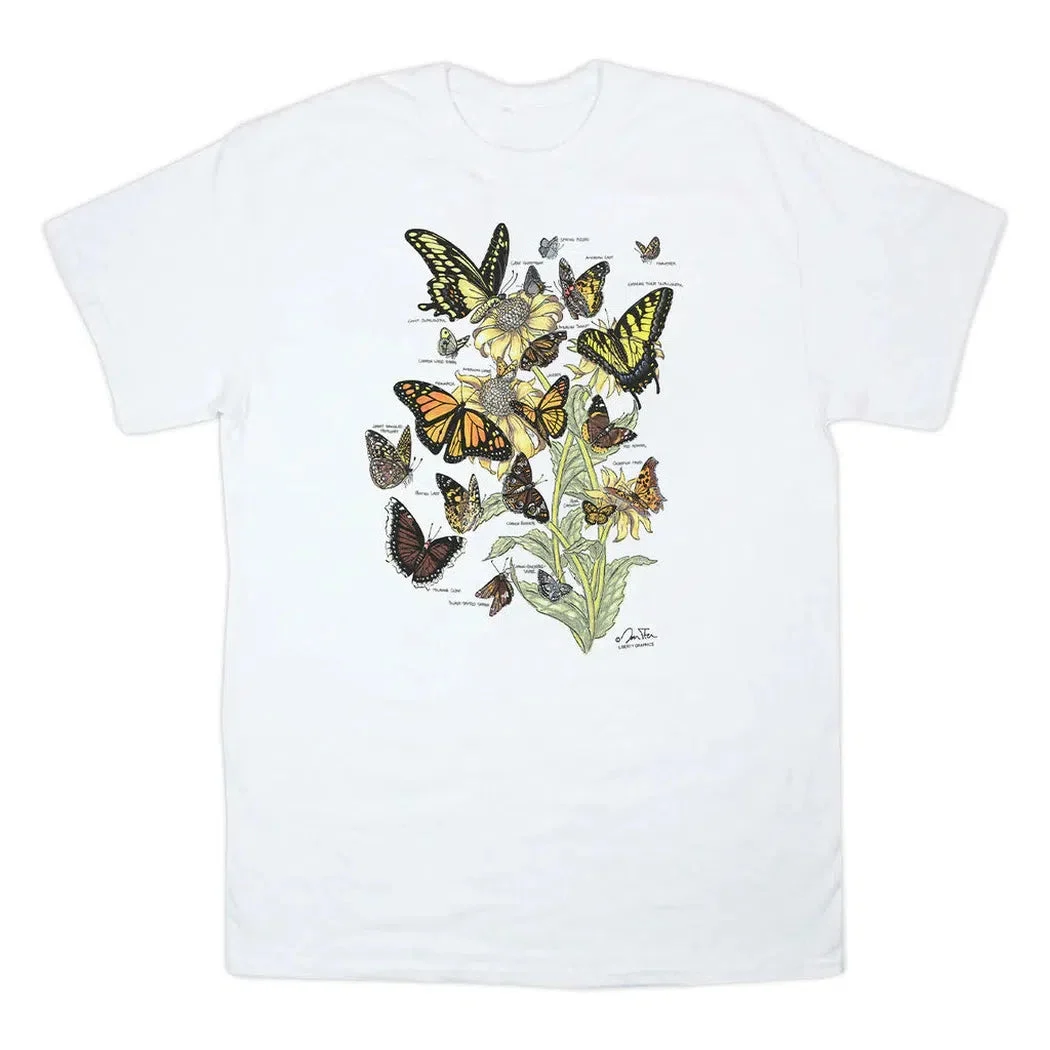 Liberty Graphics Butterflies of North America Short Sleeve T