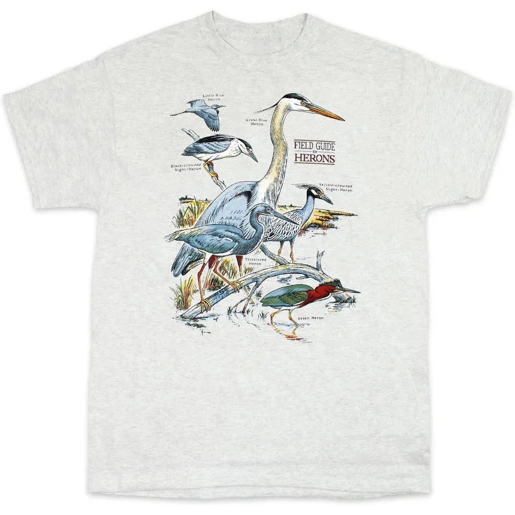 Liberty Graphics Field Guide To Herons Short Sleeve T
