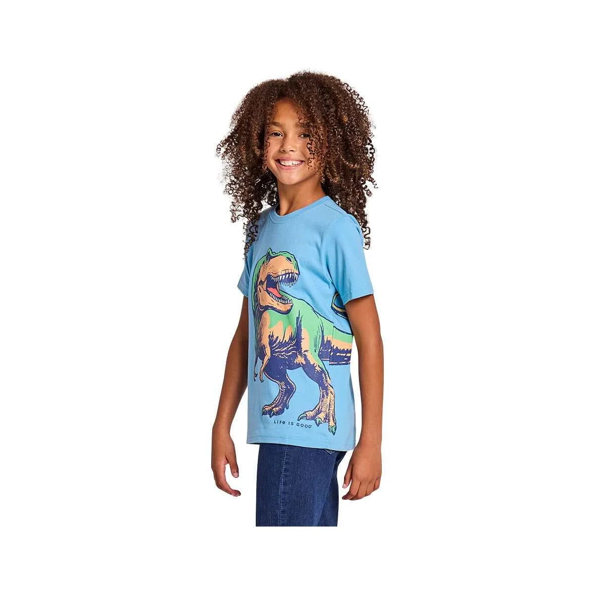 Life is Good Kids' Fierce T-Rex Short Sleeve Crusher T-Shirt