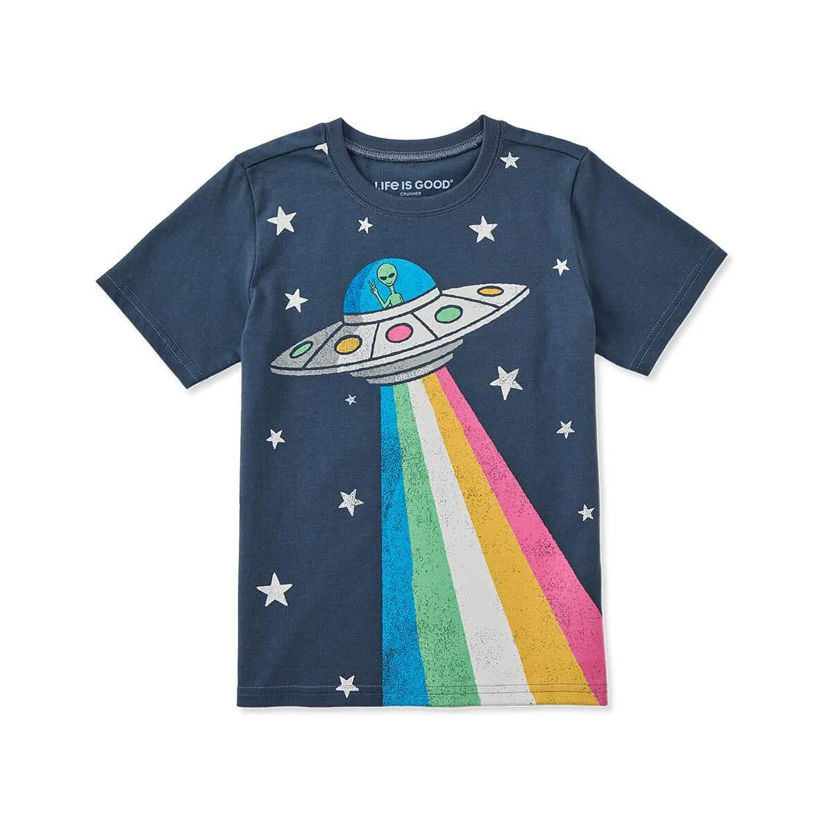 Life is Good Kids' Space Alien Short Sleeve Crusher T-Shirt