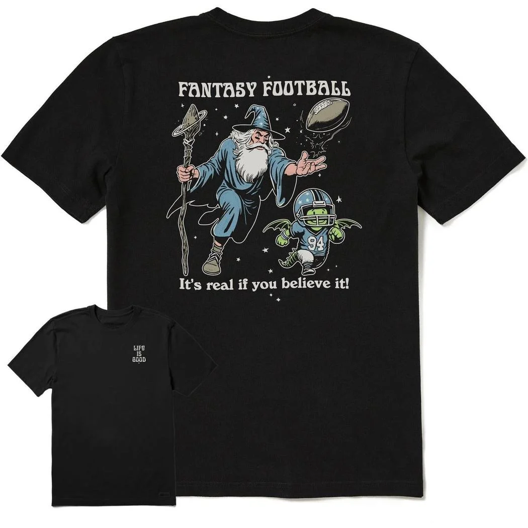 Life is Good Men's Fantasy Football Short Sleeve Crusher Tee