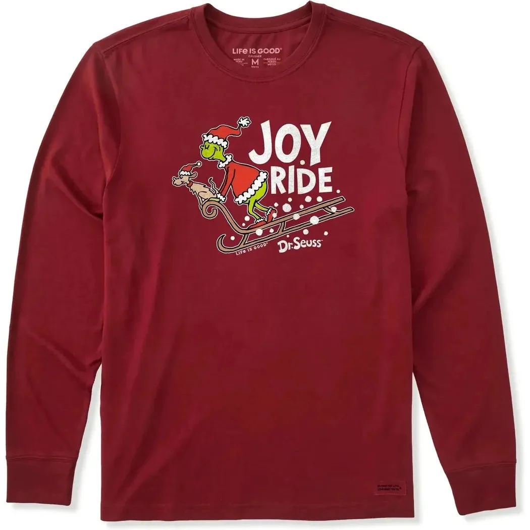 Life is Good Men's Joy Ride Grinch Long Sleeve Crusher Tee