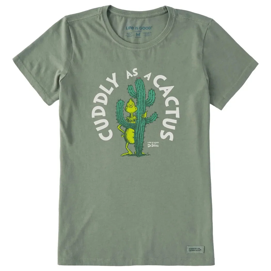 Life is Good Women's Cuddly as a Cactus Grinch Short Sleeve Crusher Tee