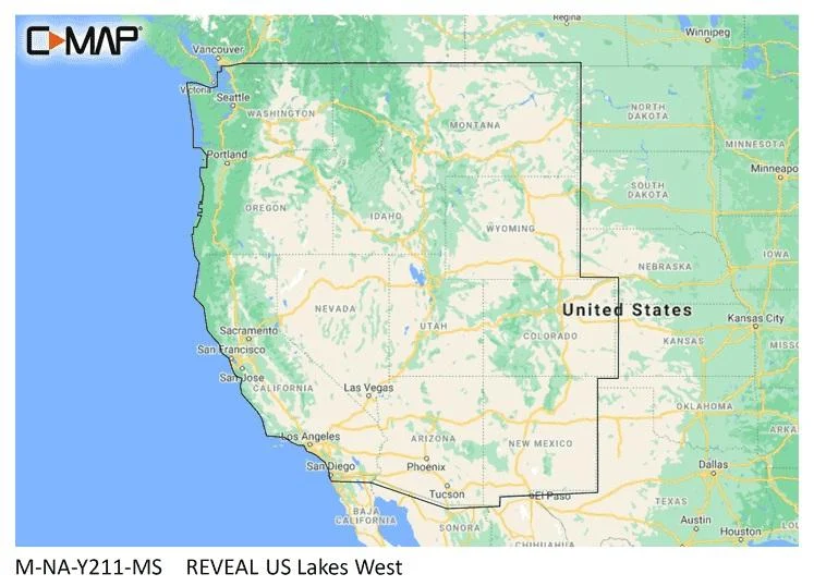 Lowrance C-MAP Reveal Inland US Lakes West | Miyar Adventures