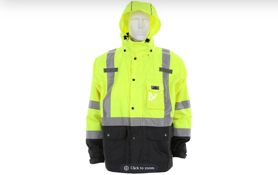 MCR Safety Hi-Vis Rain Gear Winter Jacket Rip Stop Polyester