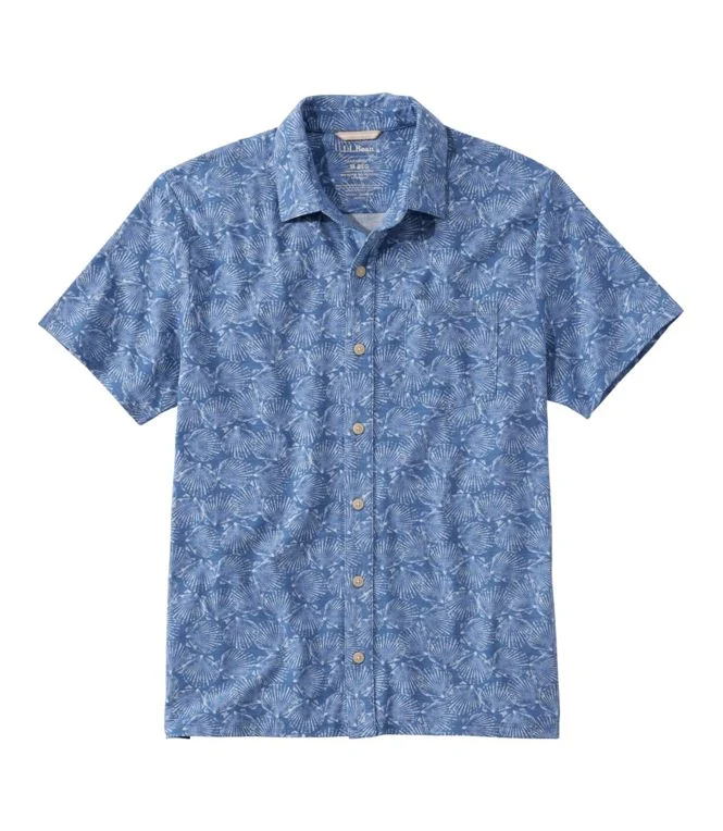 Men's Lakewashed Performance Shirts, Button-Front Shirt, Short-Sleeve, Print