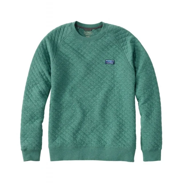 Mens Beans Quilted Crewneck Regular