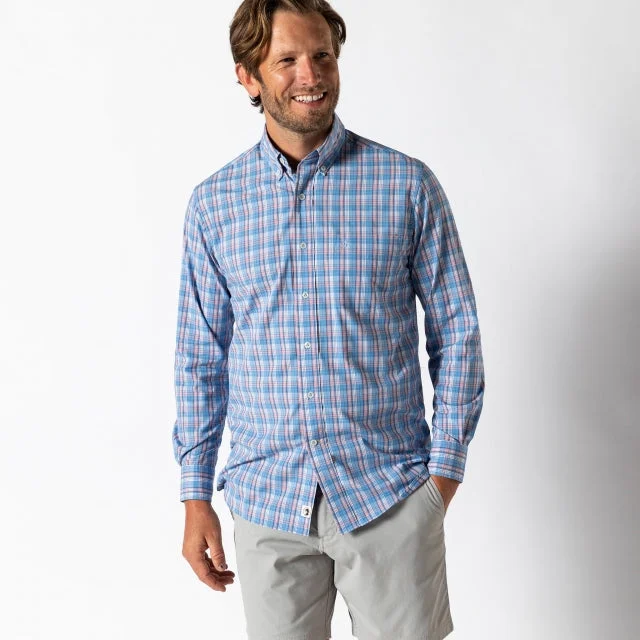 Mens Performance Poplin Sport Shirt - Marcus Plaid