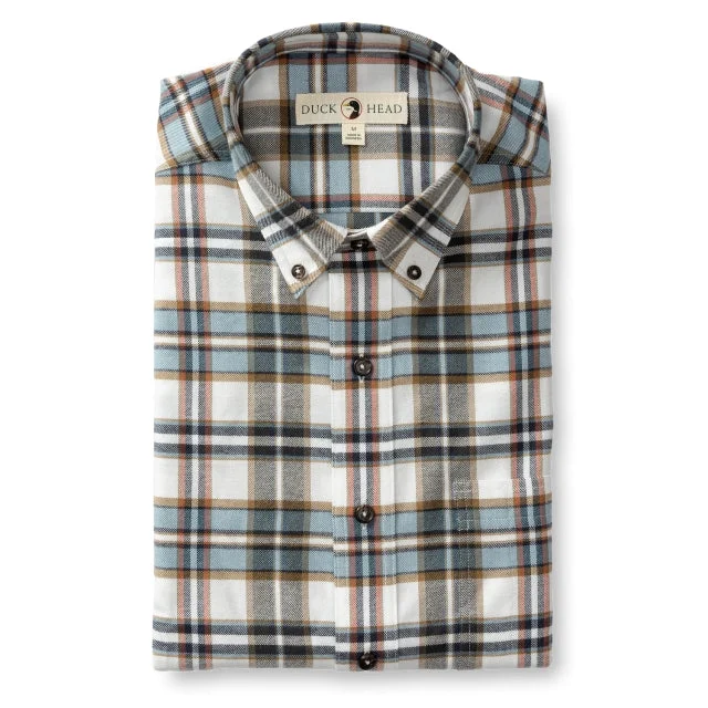 Mens Russin Plaid Cotton Flannel Sport Shirt