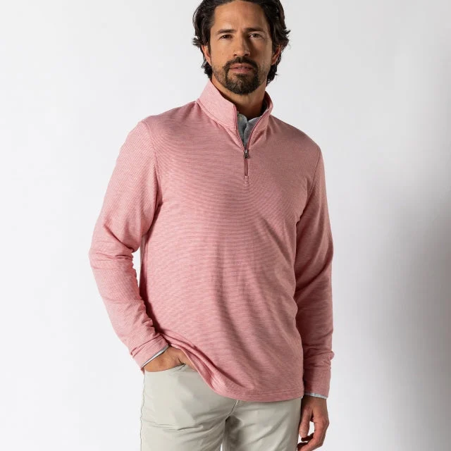 Mens Wakeman Stripe Performance 1/4 Zip Pullover