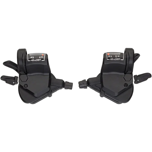 Mezzo Thumb-Tap Shifter Set, 7-Speed, Triple, Optical Gear Indicator,
