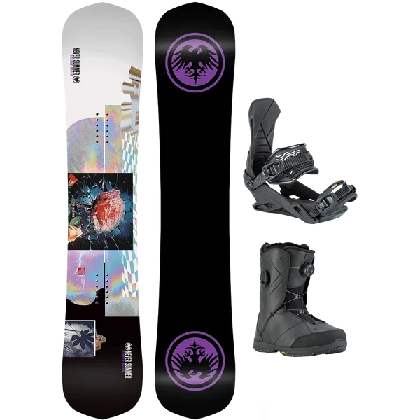 Never Summer Women's Breezy Rider Demo Snowboard Package