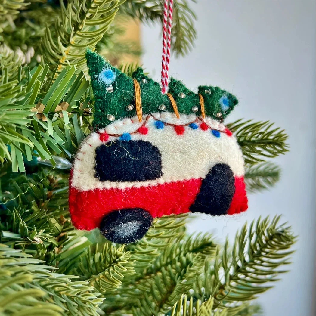 Ornaments 4 Orphans Camper Felt Wool Christmas Ornament