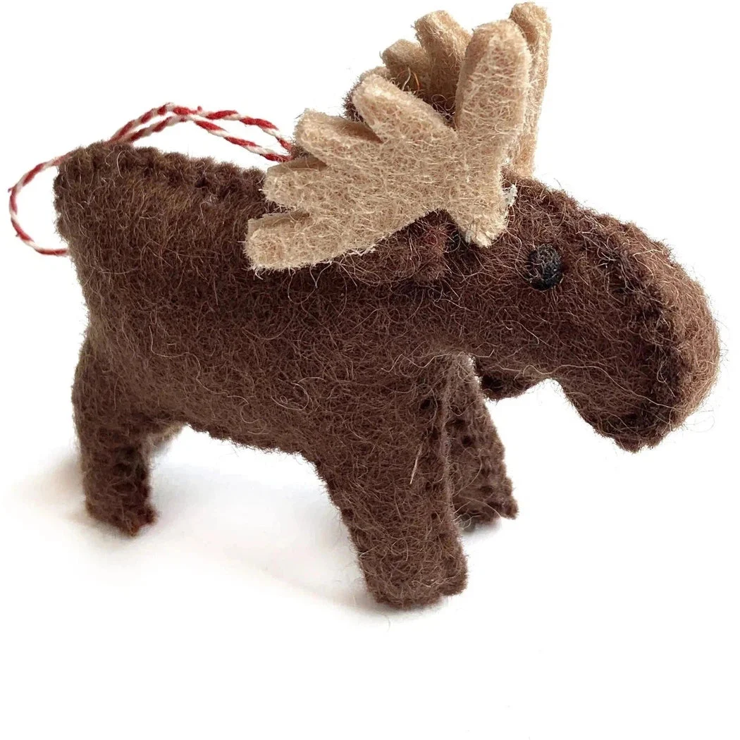 Ornaments 4 Orphans Moose Felt Wool Christmas Ornament