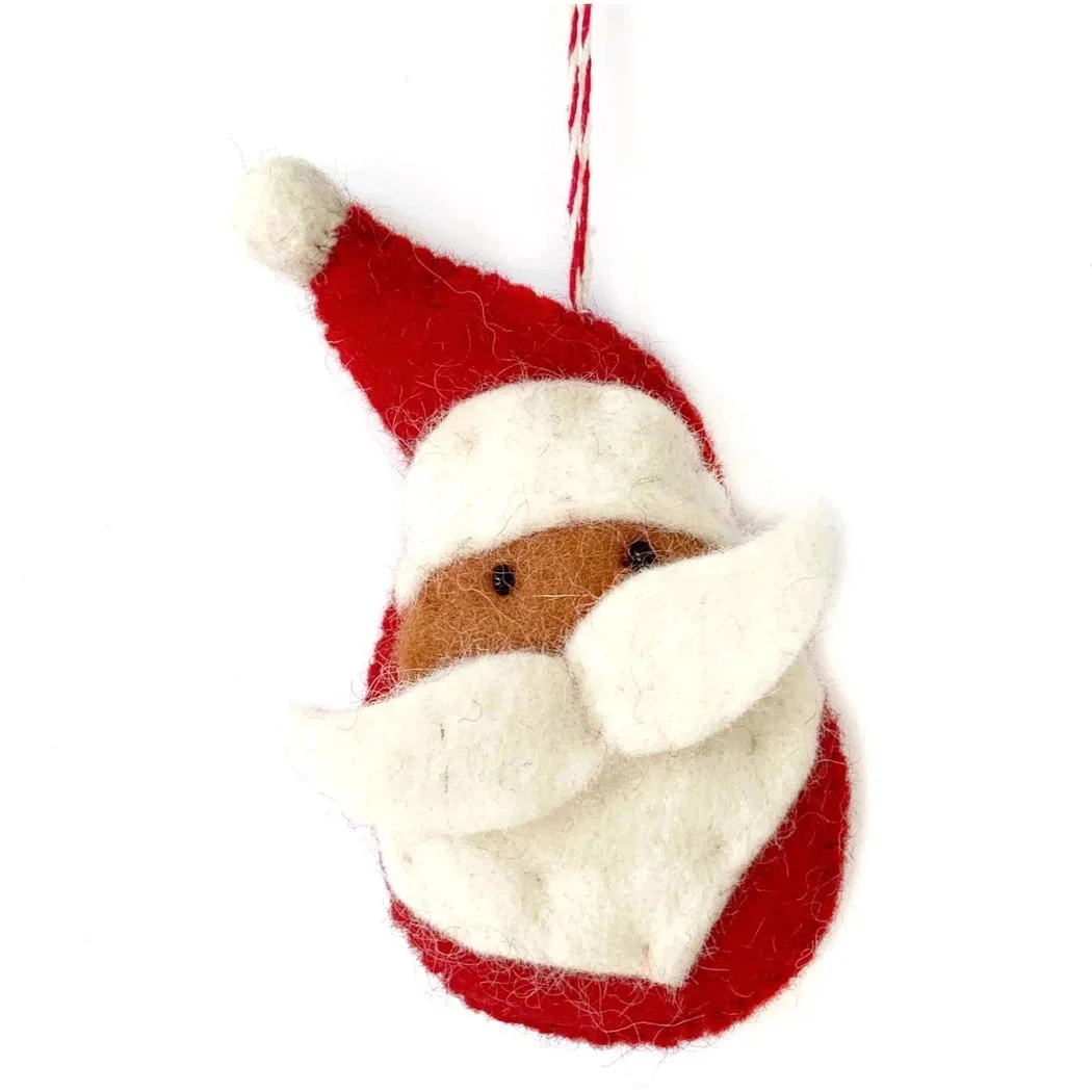 Ornaments 4 Orphans Santa Felt Wool Christmas Ornament