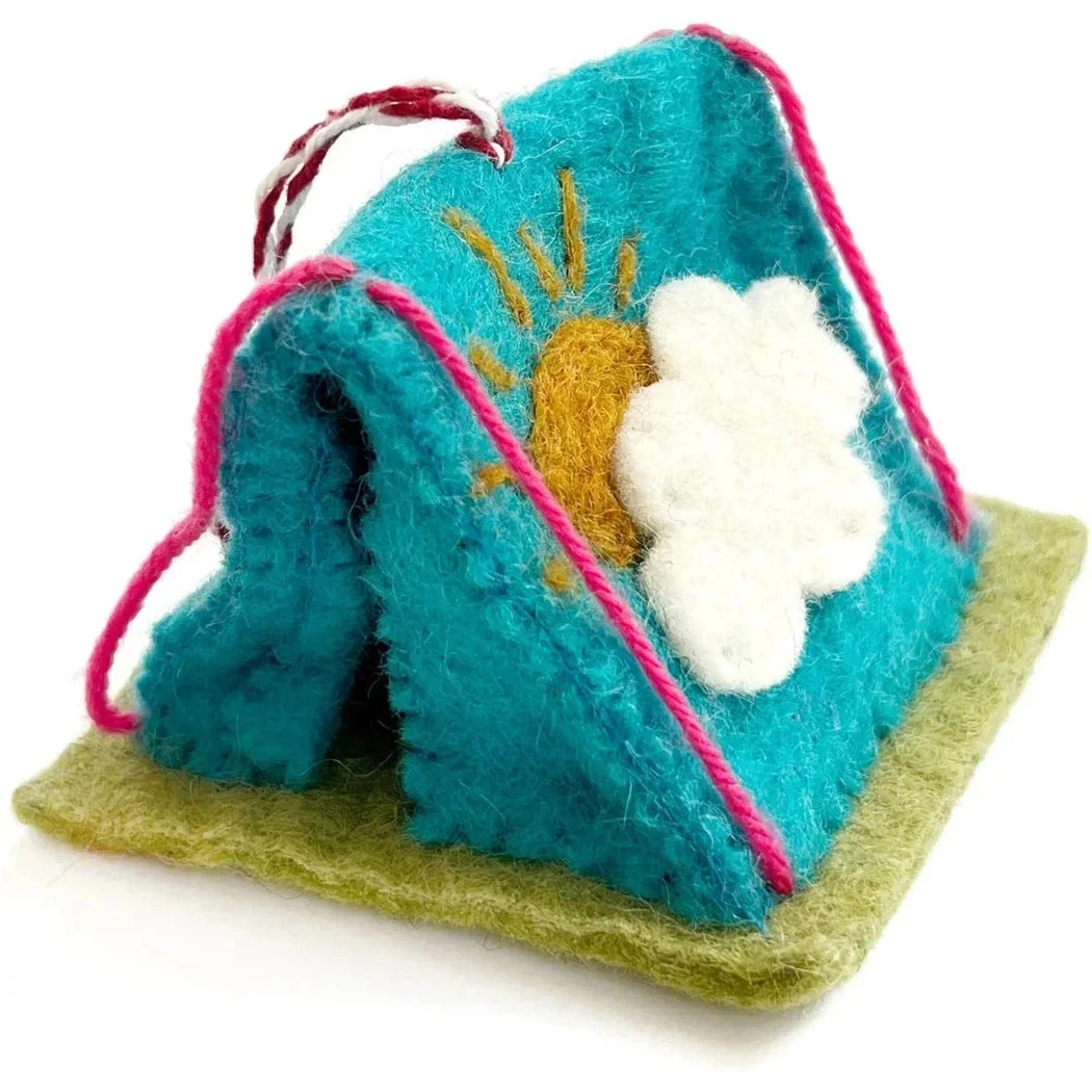 Ornaments 4 Orphans Tent Felt Wool Christmas Ornament