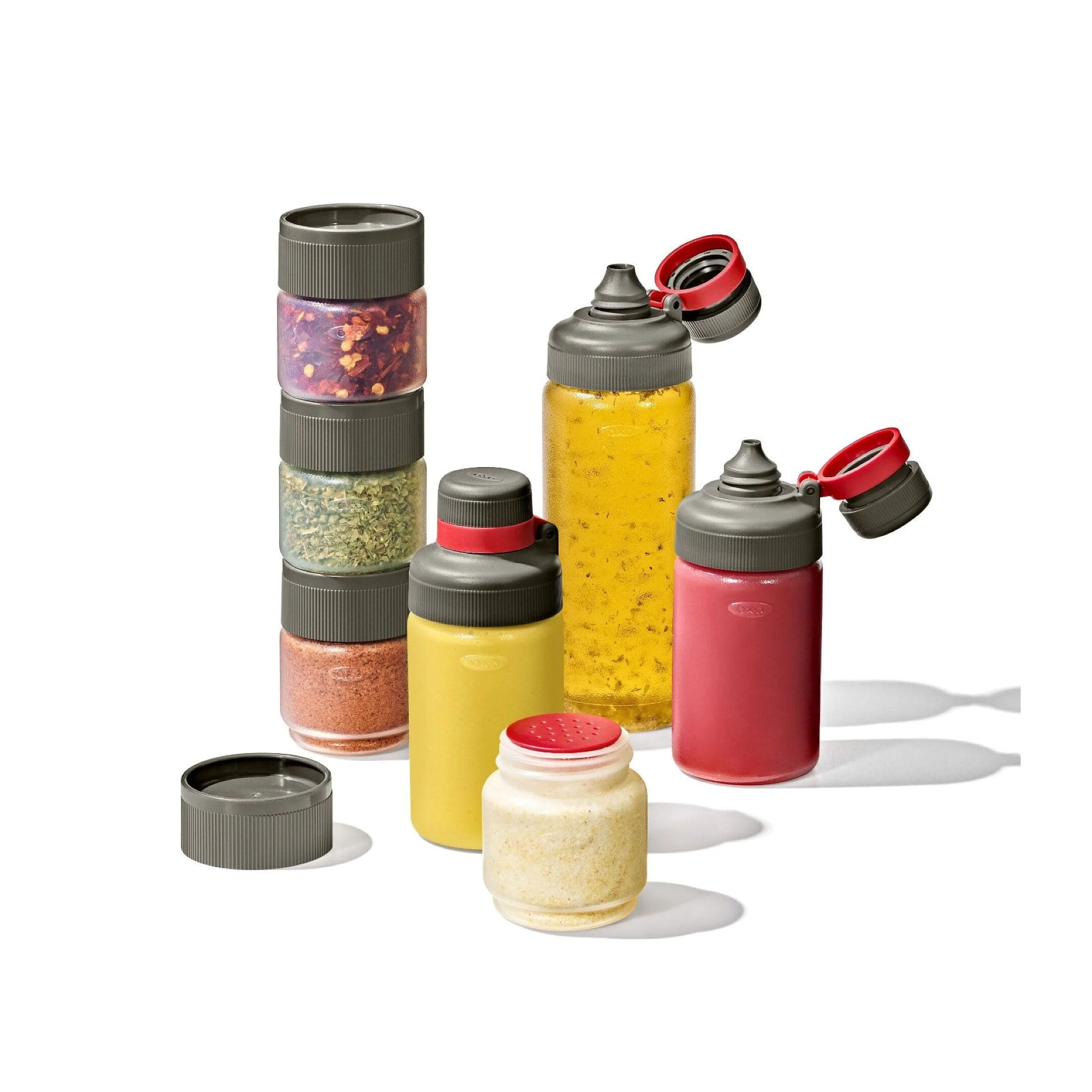 OXO Outdoor 7-Piece Spice Shaker & Squeeze Bottle Set