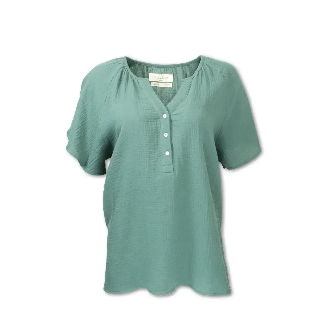 Purnell Women's Gauze Raglan Short Sleeve Shirt