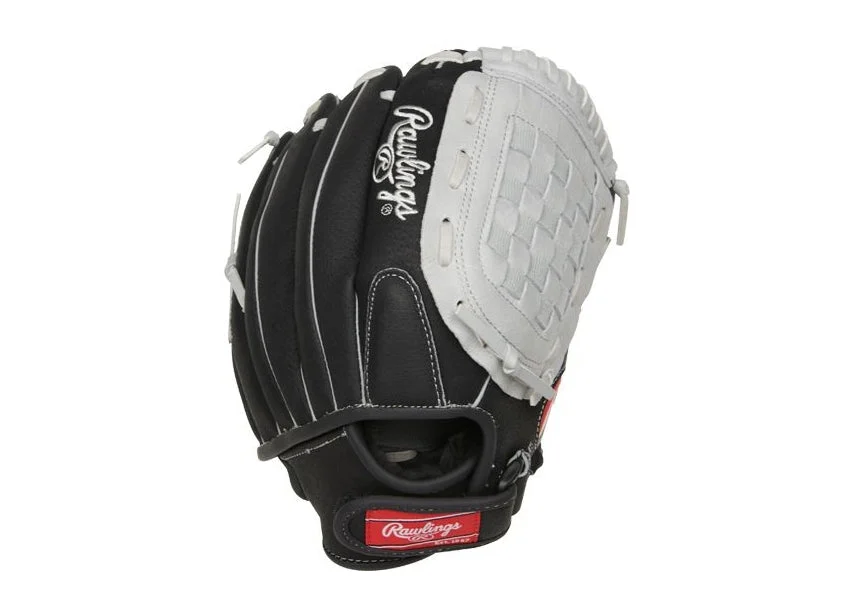 Rawlings Sure Catch SC115BGB Youth Baseball Glove - Black/Grey - 11.5 inch