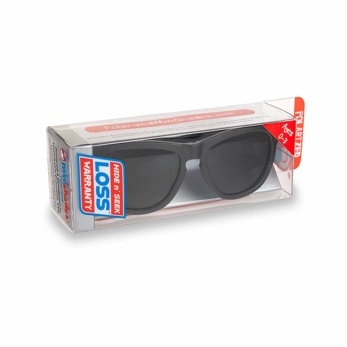 Reflekt Kids' Mini Shades Polarized Black Satin Sunglasses - Ages 0-3