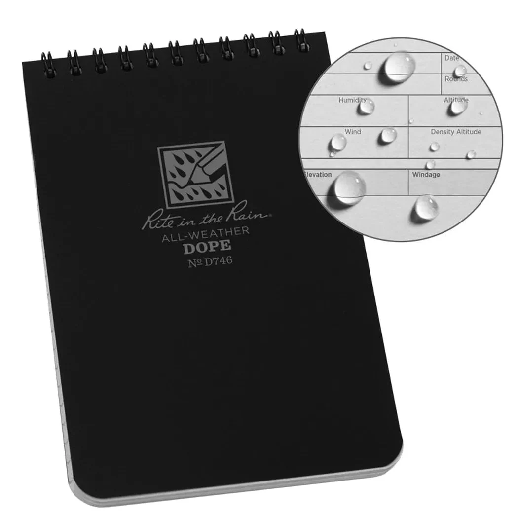 Rite in the Rain Dope Logbook - Top Spiral 4x6