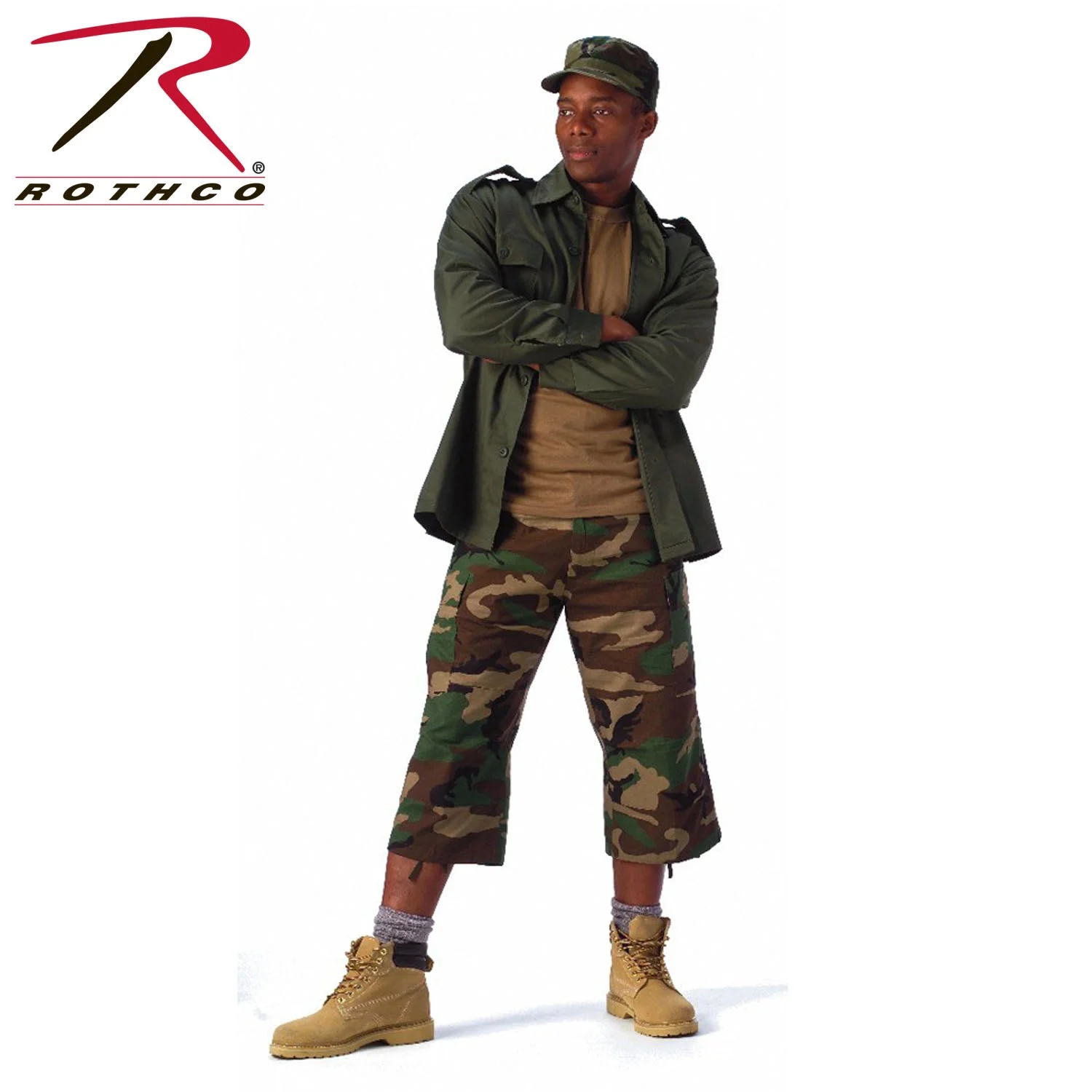 Rothco 6-Pocket BDU 3/4 Pants - Woodland