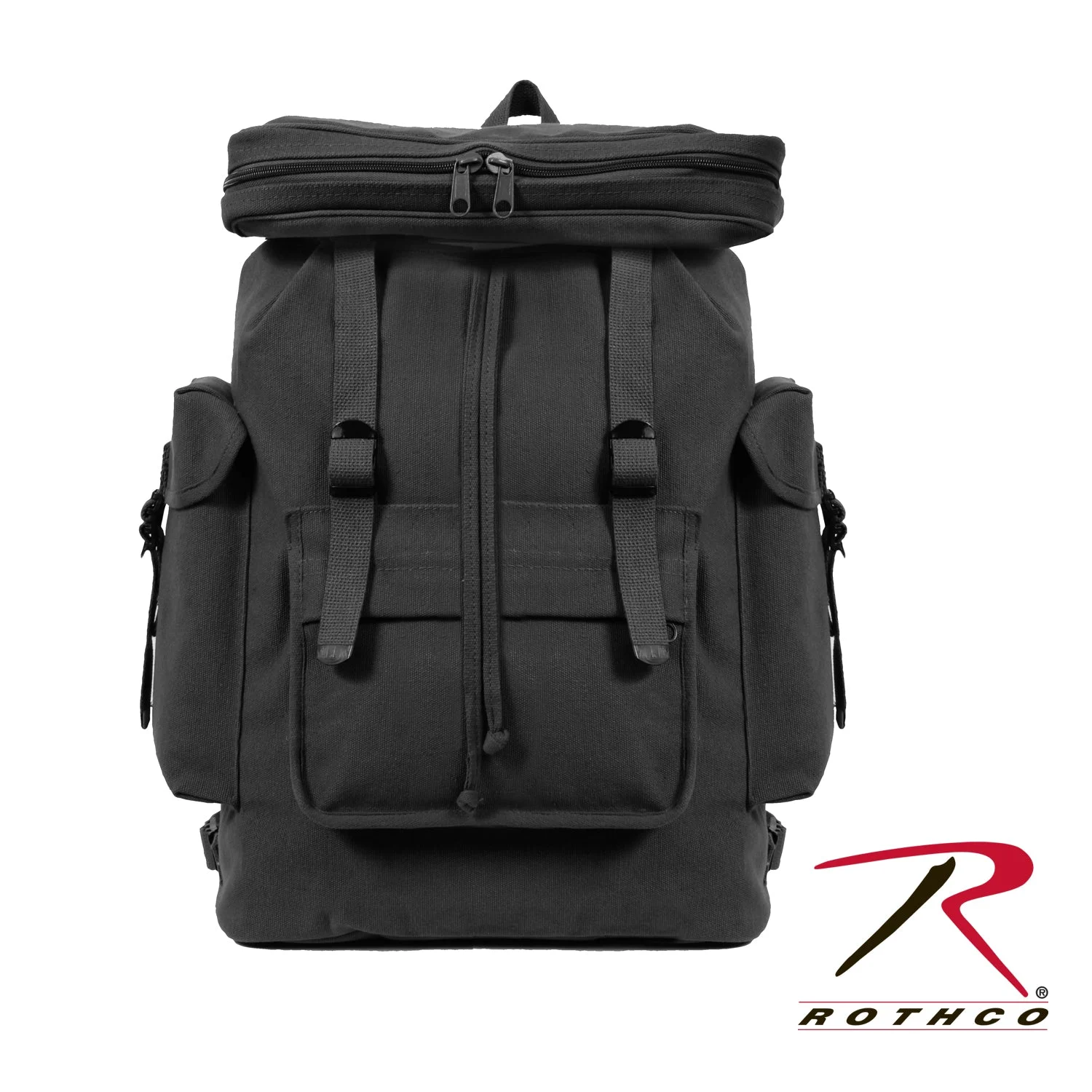 Rothco Canvas European Style Rucksack - Black
