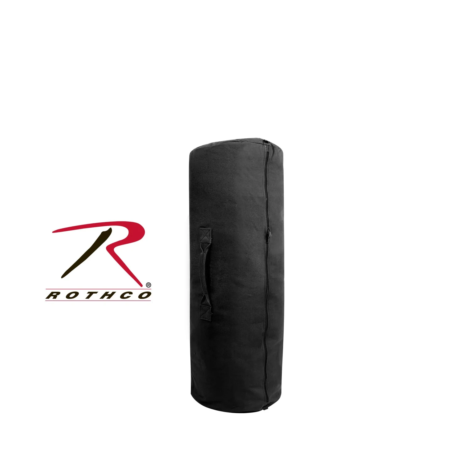 ROTHCO CANVAS ZIPPER DUFFLE BAG / 25" X 42"- BLK