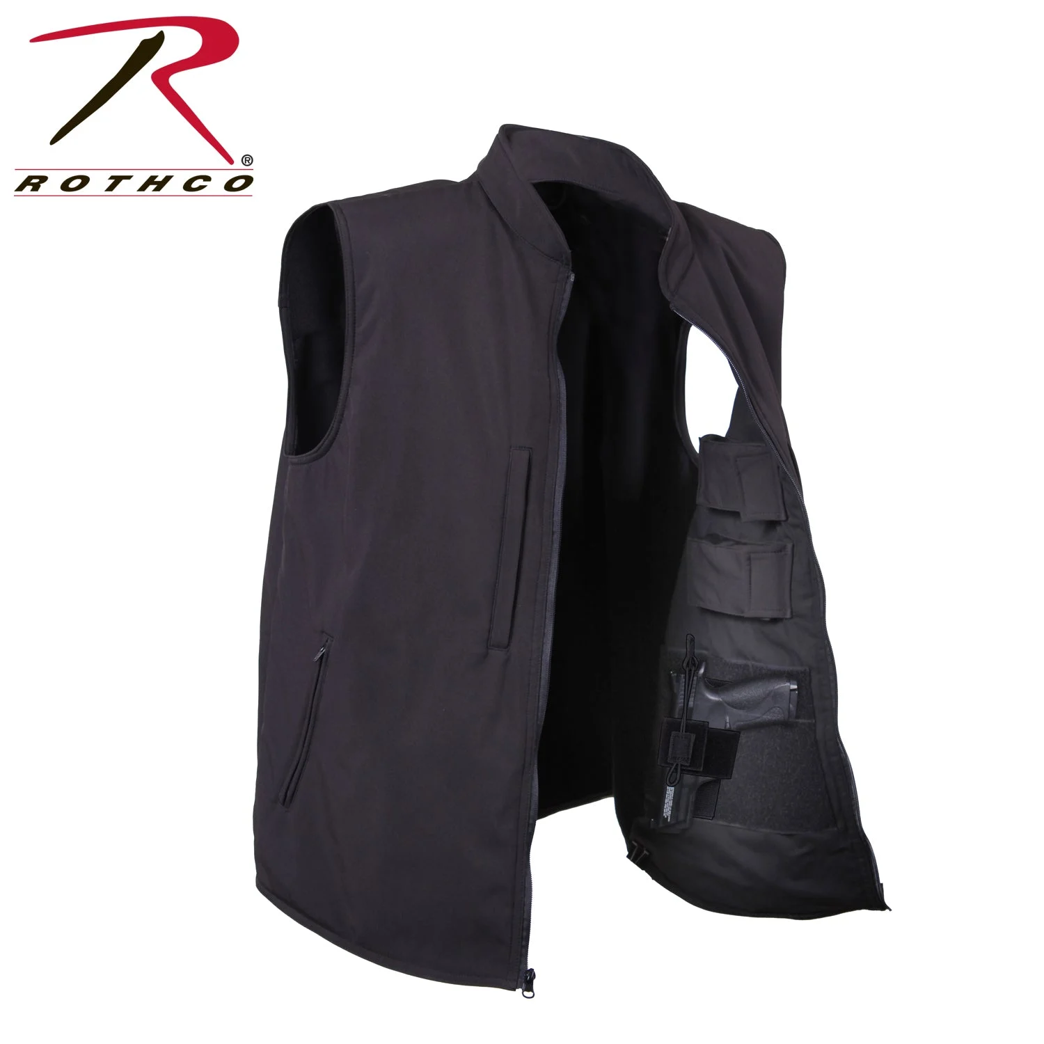 Rothco Concealed Carry Soft Shell Vest - Black