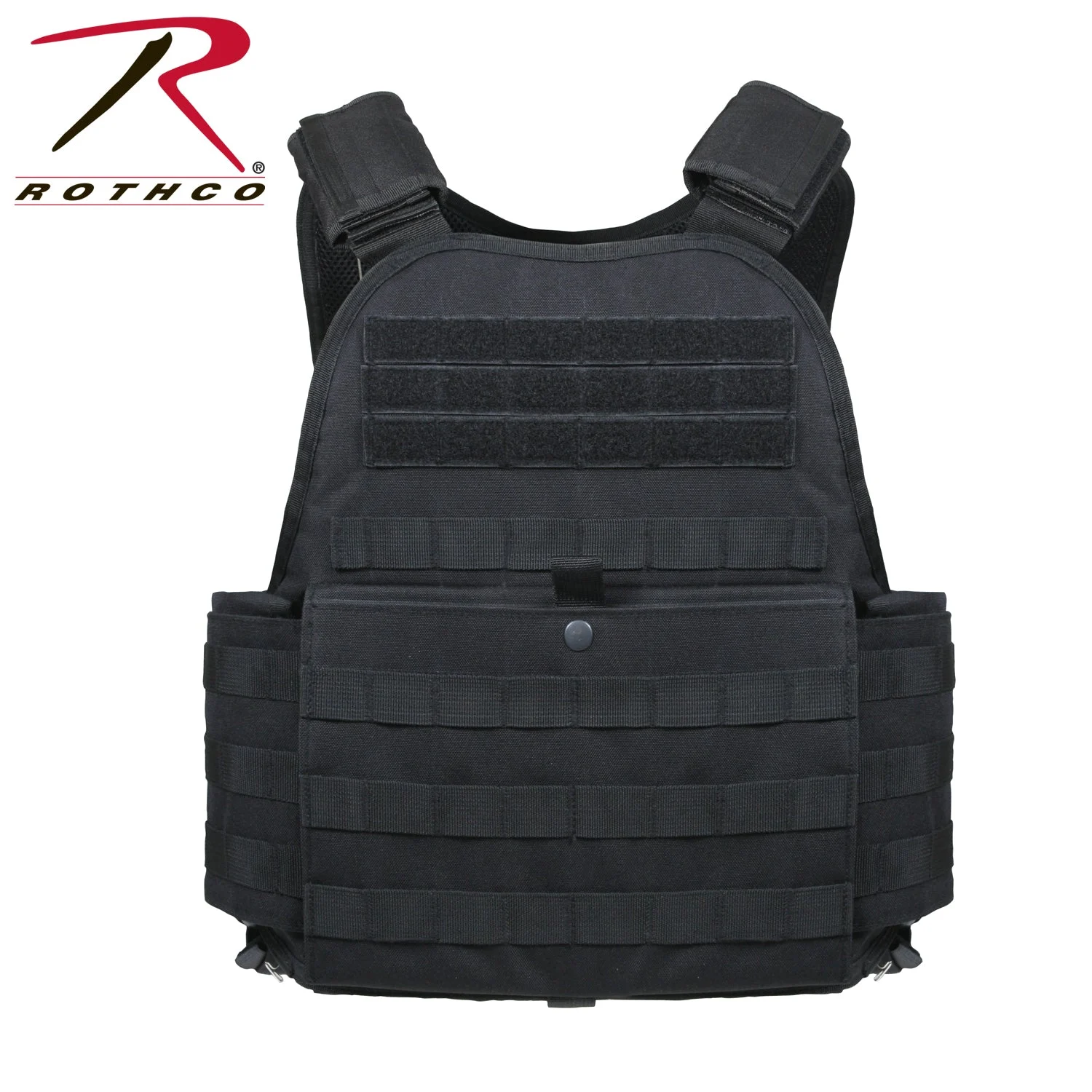 Rothco MOLLE Plate Carrier Vest - Black - Reg