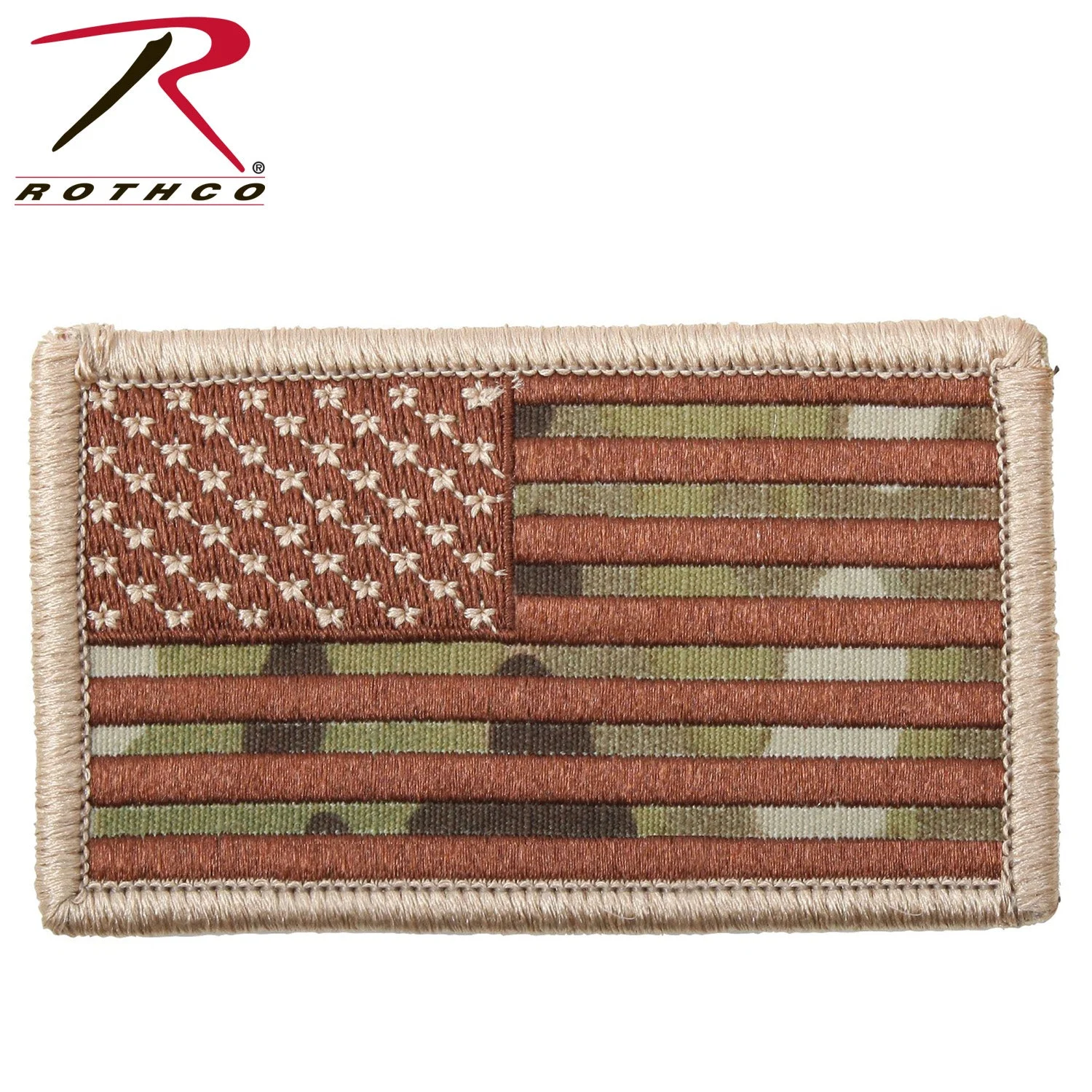 ROTHCO US FLAG PATCH/HOOK BACK-MULTICAM
