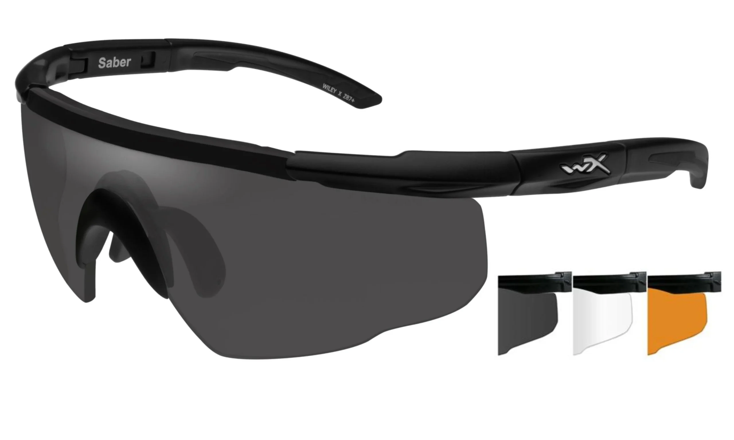 Saber Advanced-Frame colorMatte BlackLens ColorLight Rust, Smoke Grey, Clear