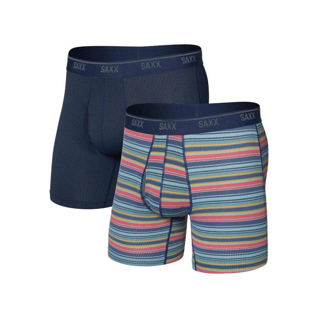 SAXX Quest Quick-Dry Mesh Boxer Brief Fly 2pk - 6"