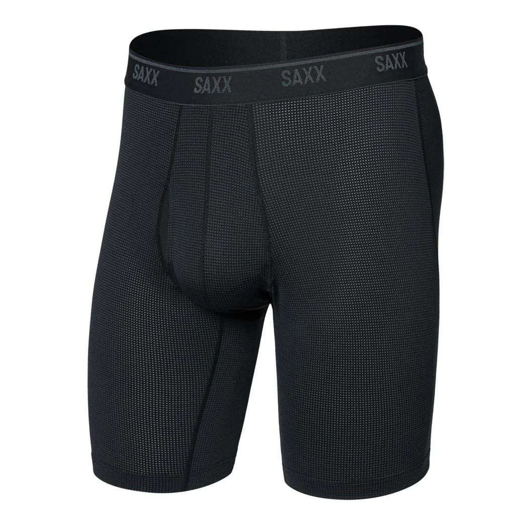 SAXX Quest Quick-Dry Mesh Long Boxer Brief Fly - 8"