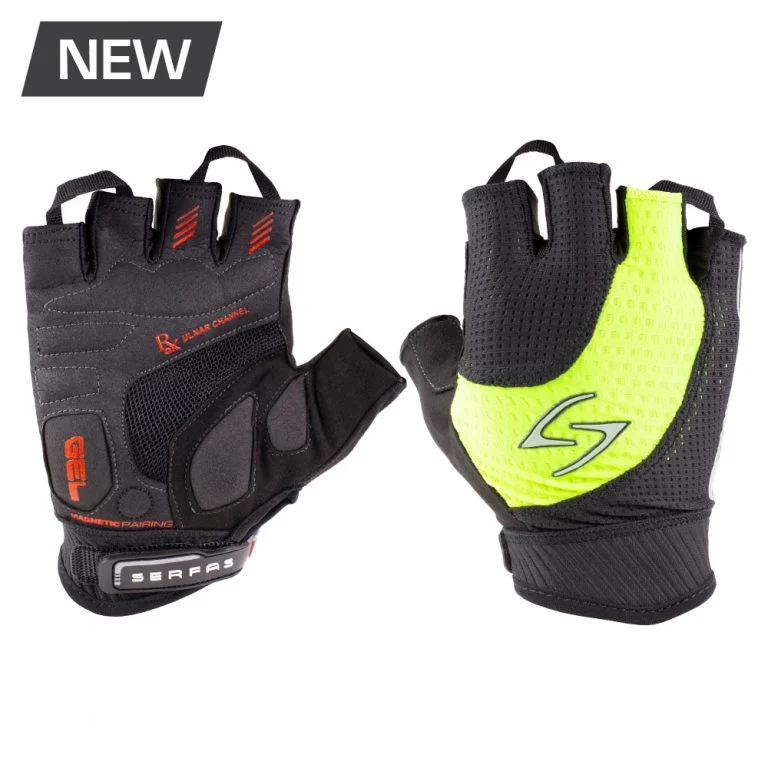 Serfas Short Finger RX Hi Vis Men's Gloves | Miyar Adventures