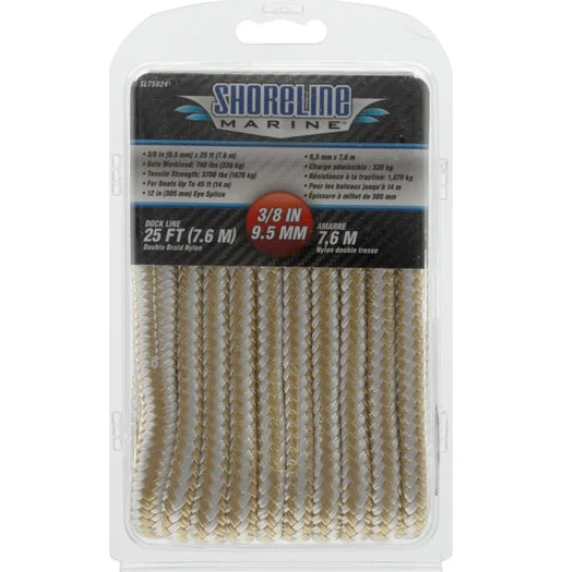 Shoreline Marine Boating & Marine Double Braided Nylon Dock Line - 3/8 | Miyar Adventures