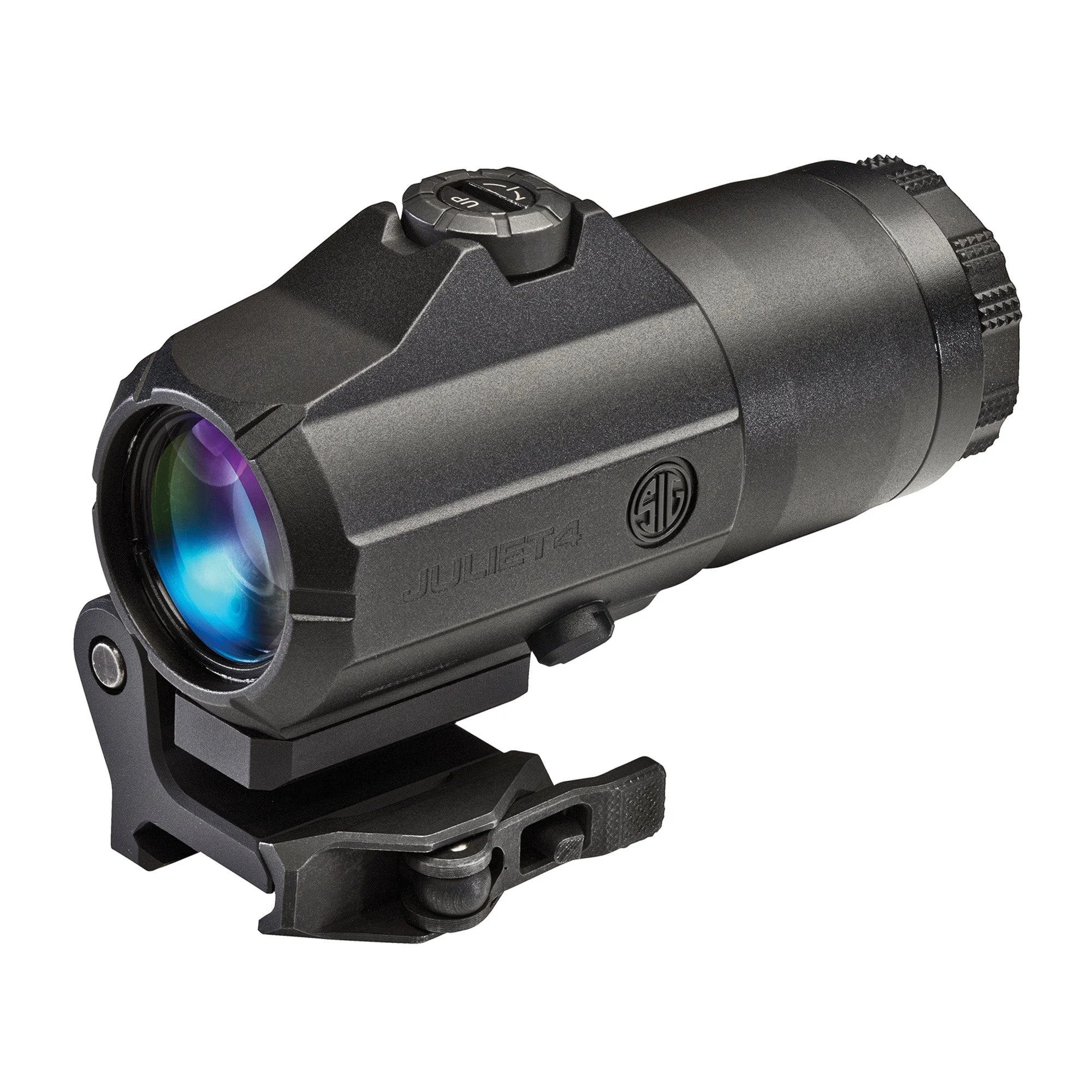 Sig Sauer, JULIET4, Magnifier, 4X24mm, Quick Disconnect Mount, Switch to Side, Black Finish