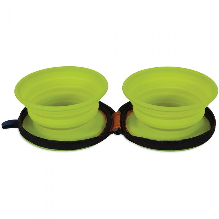 SILICONE TRAVEL BOWL DUO SM