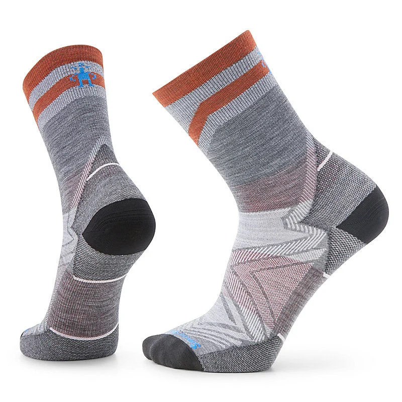 Smartwool Run Zero Cushion Mid Crew Pattern Socks | Miyar Adventures