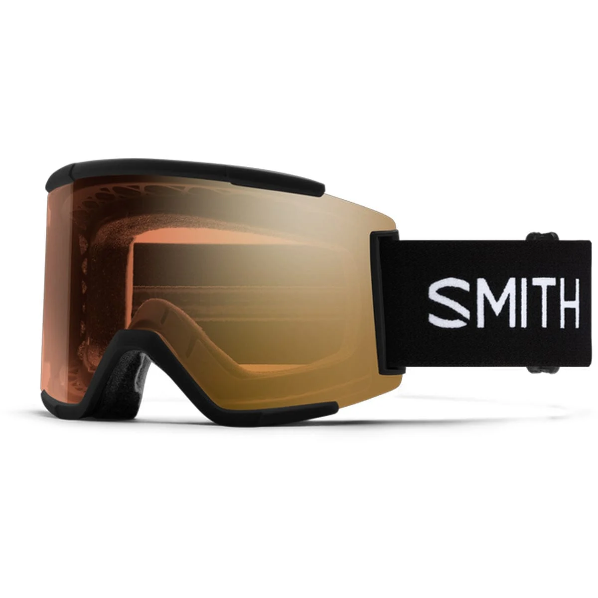 Smith Squad XL Low Bridge FitBlack/ChromaPop Pro Photochromic Gold Mirror Snow Goggles