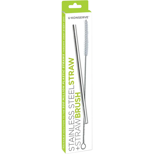 Stainless Steel Straw + Straw Brush