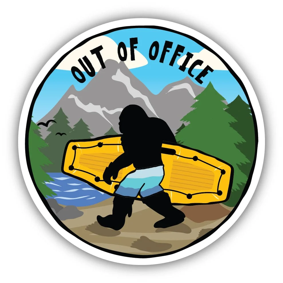 Stickers Northwest OUT OF OFFICE SASQUATCH
