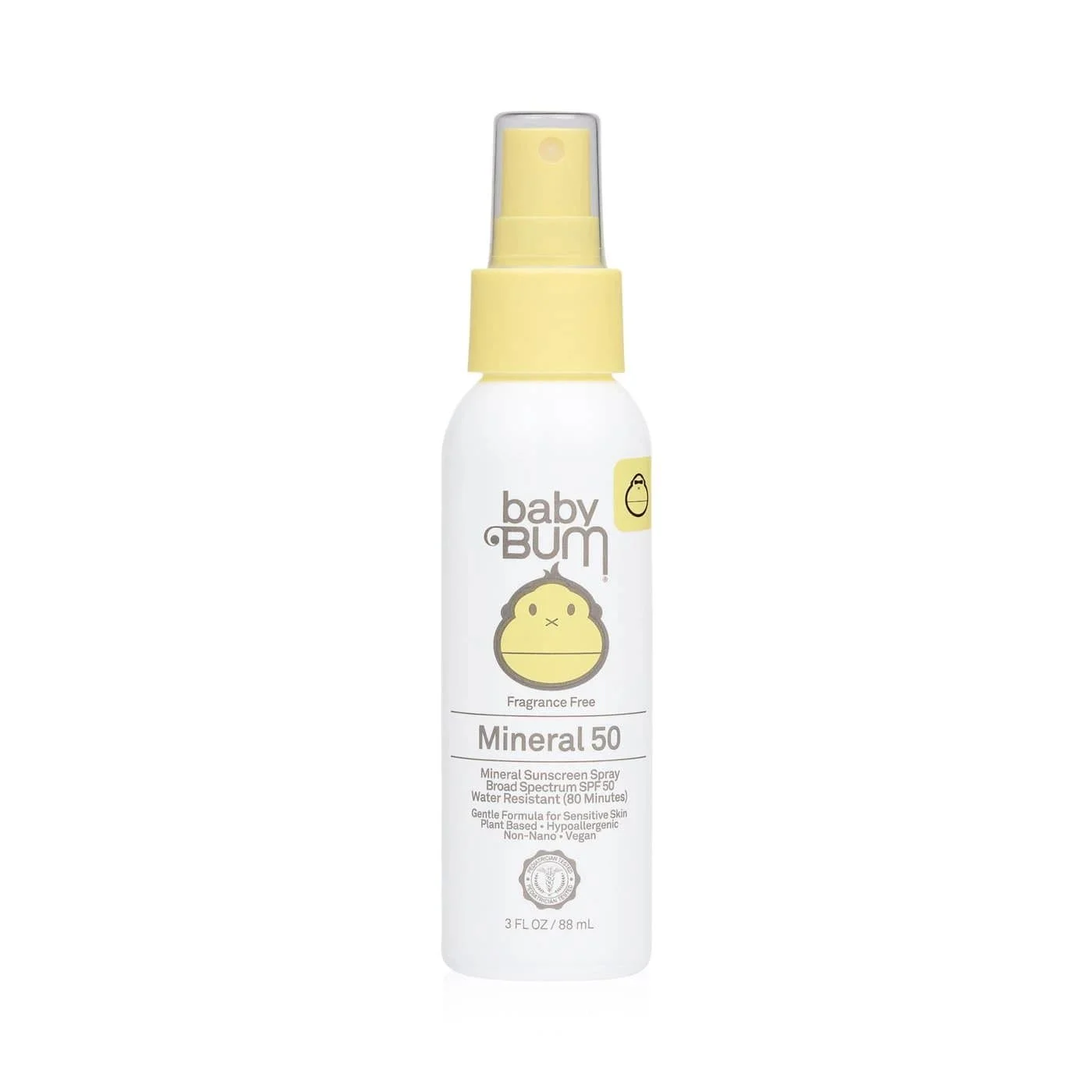 Sun Bum Baby Bum SPF 50 Mineral Sunscreen Spray - Fragrance Free 3 oz