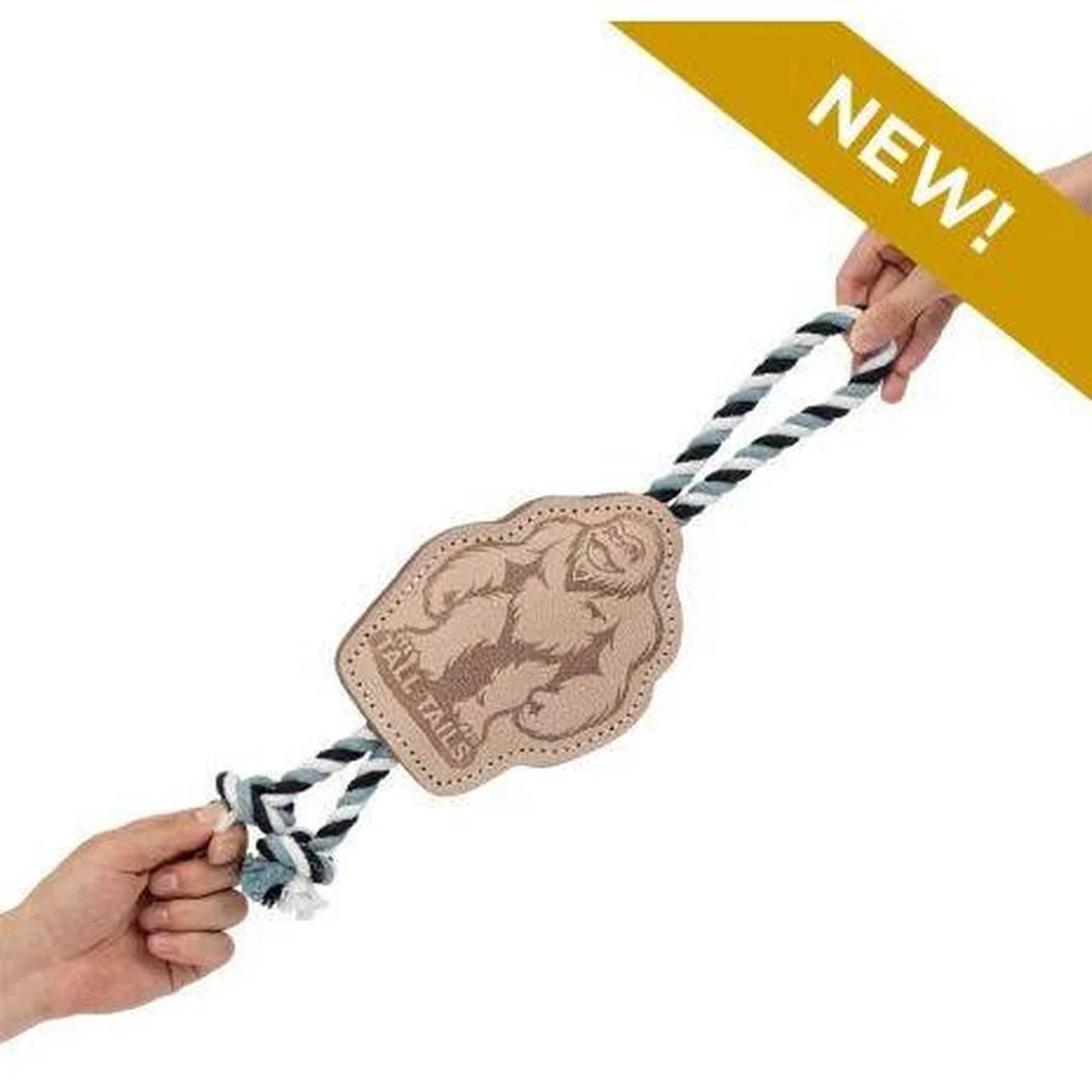 Tall Tails Natural Leather Big Foot Tug Dog Toy