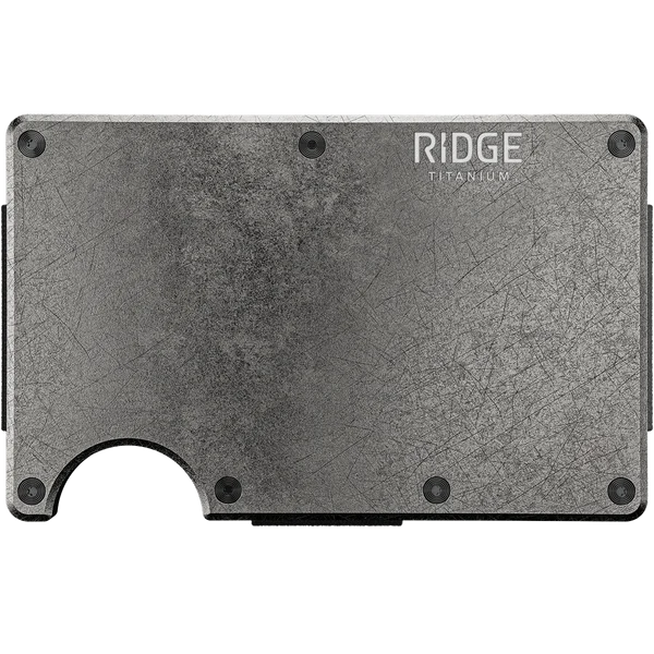 Titanium Wallet with Cash Strap